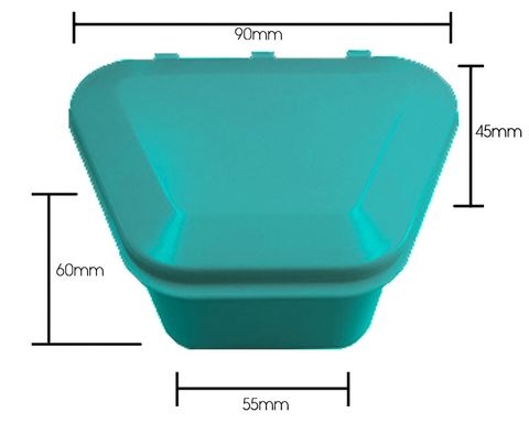 Denture Storage Box Aqua 12pcs