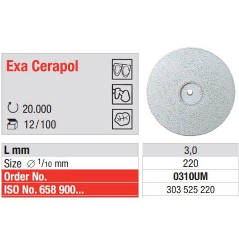 Exa-Cerapol Grey Knife Edge 22mm 100pcs