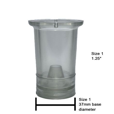 Plastic Ringless Casting Mould and 37mm diameter Base Size 1