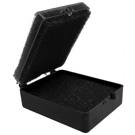 Plastic Box 2" Black w/clear lid and foam (100pcs)