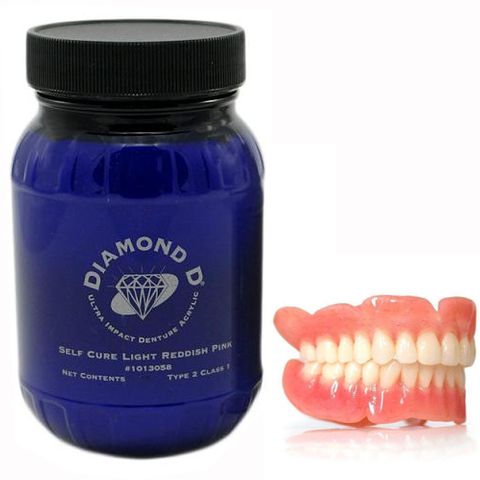 Diamond D Light Reddish Pink 5lb Powder Self Cure *Expiry 12/2026