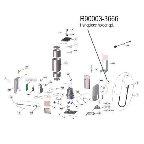 Power Steamer - Handpiece Holder Complete