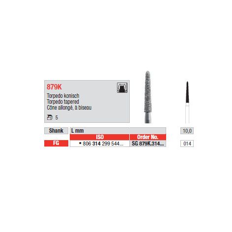 Diamond Bur SG881KS.314.014 FG 5pcs