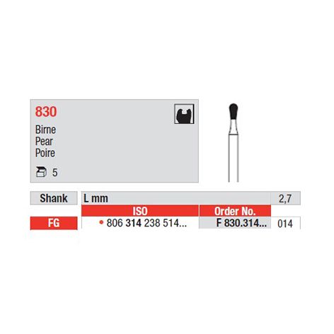 Diamond Bur F830.314.014 FG Packet