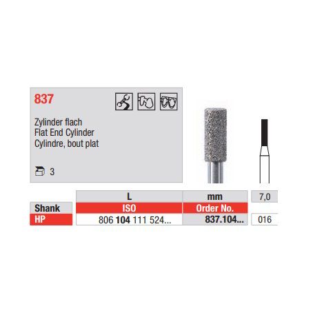 Diamond Bur 837.104.016 HP