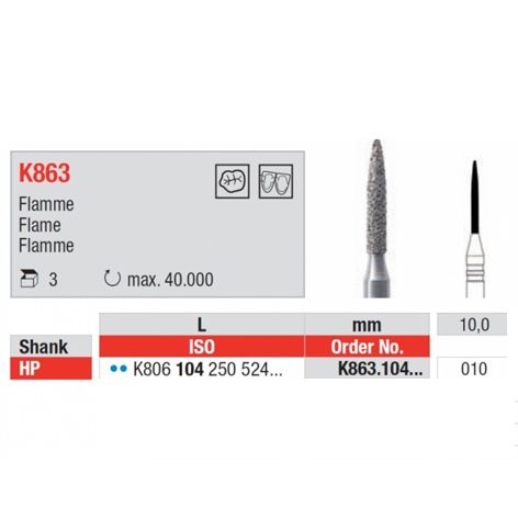 K863.104.010HP Diamond Bur Each