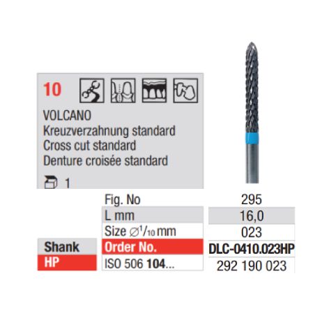 Carbide Bur 0410.023HP DLC Volcano