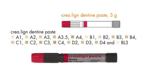 Crealign Dentine Paste A4 Light Cure Composite