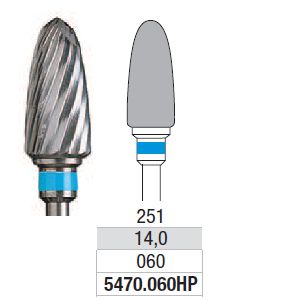 Carbide Bur 5470.060HP Plain Cut STD