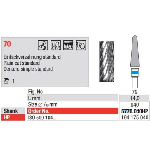 Carbide Bur 5770.040HP