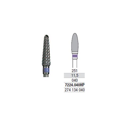 Carbide Bur 7224.040HP TC-Cutter-Fine
