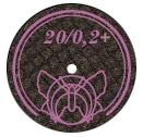 DVA Purple 20 x 0.25 Disc Porcelain 5pcs