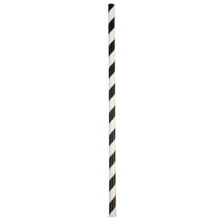 3 Ply Regular Paper Straw Black/White