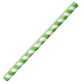 3 Ply Jumbo Paper Straw - Green/White