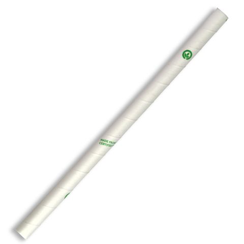 3 Ply Jumbo Paper Straw Plain White