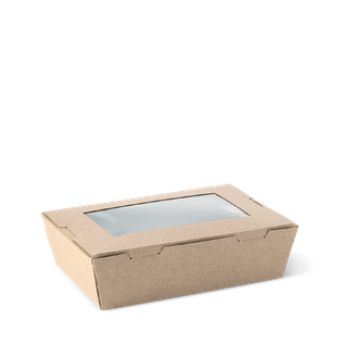 Medium PLA Kraft Window Lunch Box