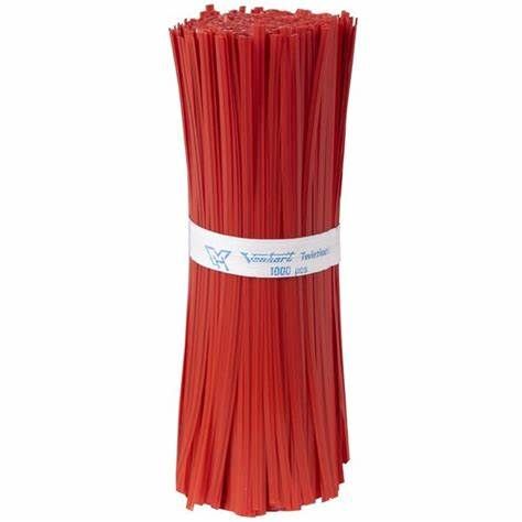 70mm Red Plastic Twist Ties