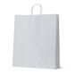 W3 Twist Handle Paper Carry Bag -  White