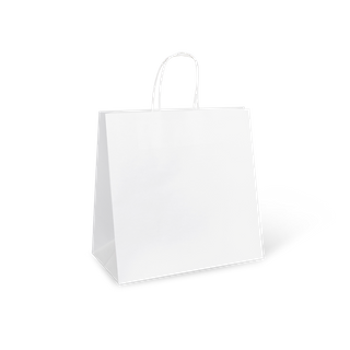 Large Takeaway Carry Bag - White