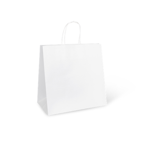 Large Takeaway Carry Bag - White