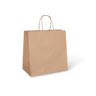 Large Takeaway Carry Bag - Kraft Brown