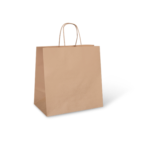 Large Takeaway Carry Bag - Kraft Brown