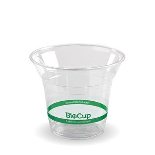 300ml PLA Cold Cup - Green Stripe