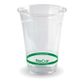 500ml PLA Cold Cup - Green Stripe