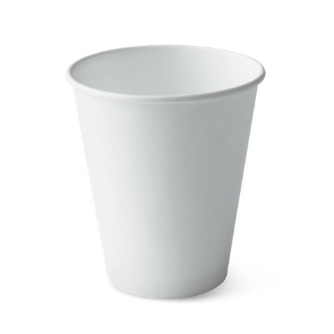 12oz (360ml) Single Wall White Hot Cup