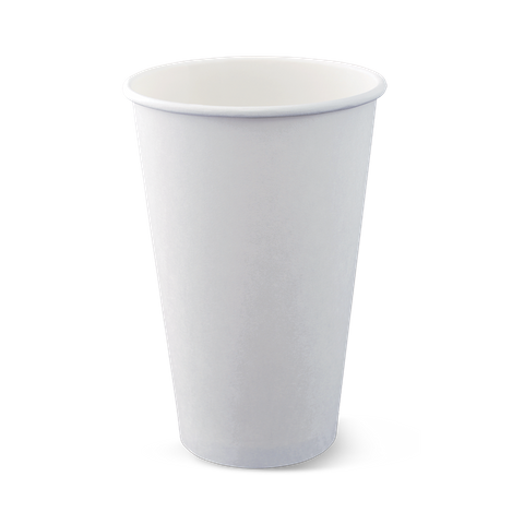 16oz PE Single Wall Hot Cup - White