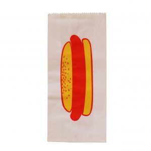 #2 White Hot Dog Glassine Satchel Paper
