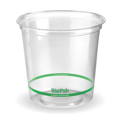 700ml PLA Deli Bowl - Green Stripe