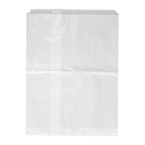 12 Flat White Paper Bag