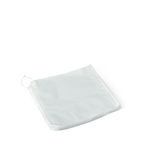 2 Square Strung White Paper Bag