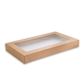 X-Small Kraft Catering Tray Window Lid