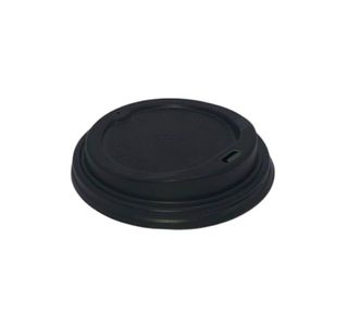 12/16oz Plastic Hot Cup Lid - Black