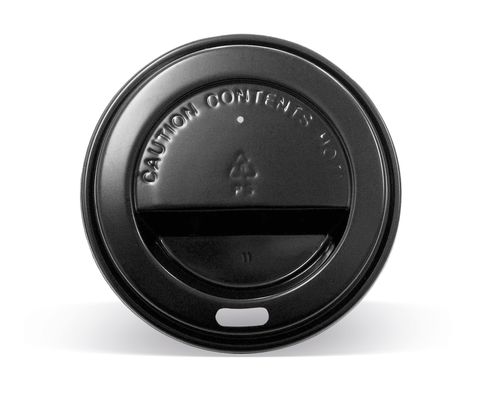 12/16oz Plastic Hot Cup Lid - Black