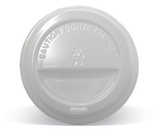 12/16oz Plastic Hot Cup Lid - White