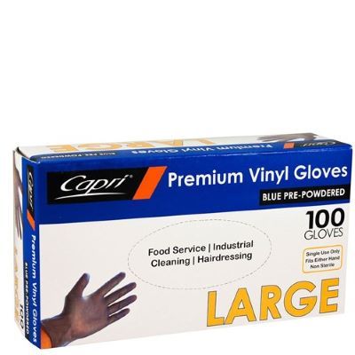 Large Blue Vinyl Glove