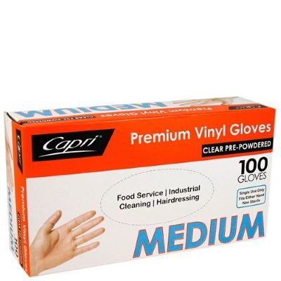 Medium Clear Vinyl Glove