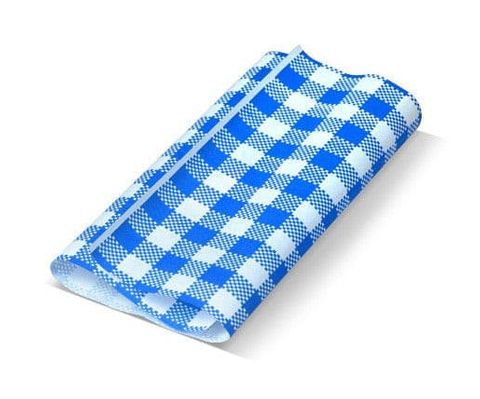 200 x 330mm Blue Check Greaseproof