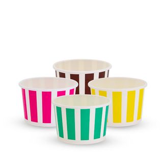 3oz (125ml) Candy Stripe Icecream Cup