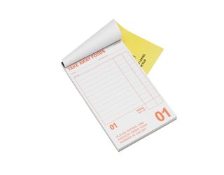 Single Page Number Takeaway Docket Book