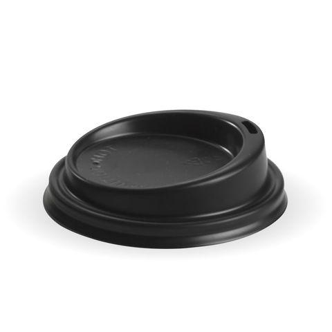 6/8oz  Bio Plastic Black Hot Cup Lid