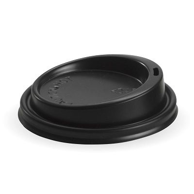 12/16oz Bio Plastic Black Hot Cup Lid