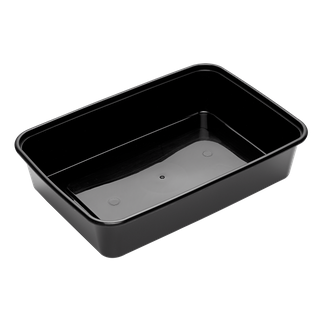 500ml Black Plastic Rectangle Container