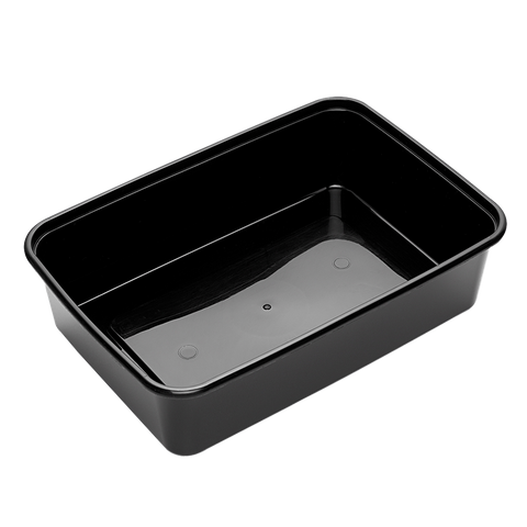 750ml Black Plastic Rectangle Container