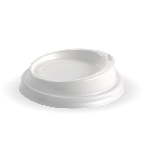 6-8oz White Bio Cup Plastic Lid