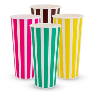 24oz (710ml) Candy Stripe Paper Cold Cup