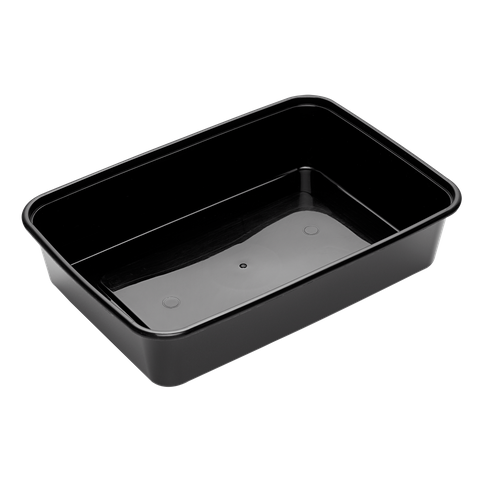 500ml Black Plastic Rectangle Container